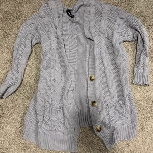 Chunky grey boyfriend cardigan